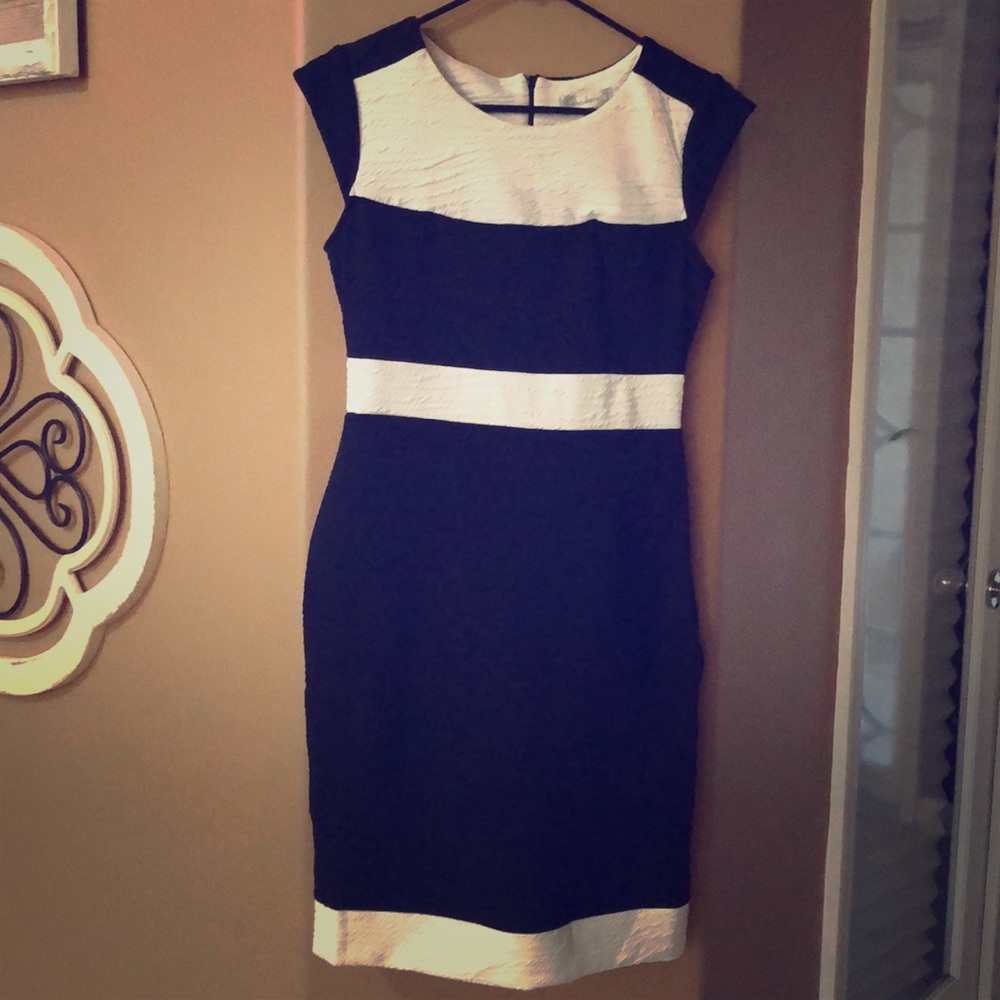 Beautiful Career Styled Black and White Dress
